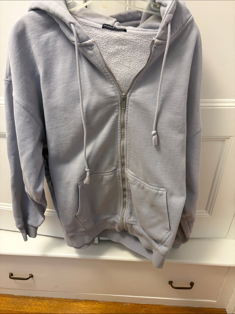 Brandy Melville Lavender Sherpa Zip Hoodie